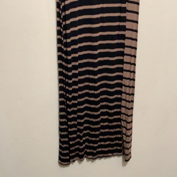 Spense dress long sleeve brown and black striped - Picture 3 of 4